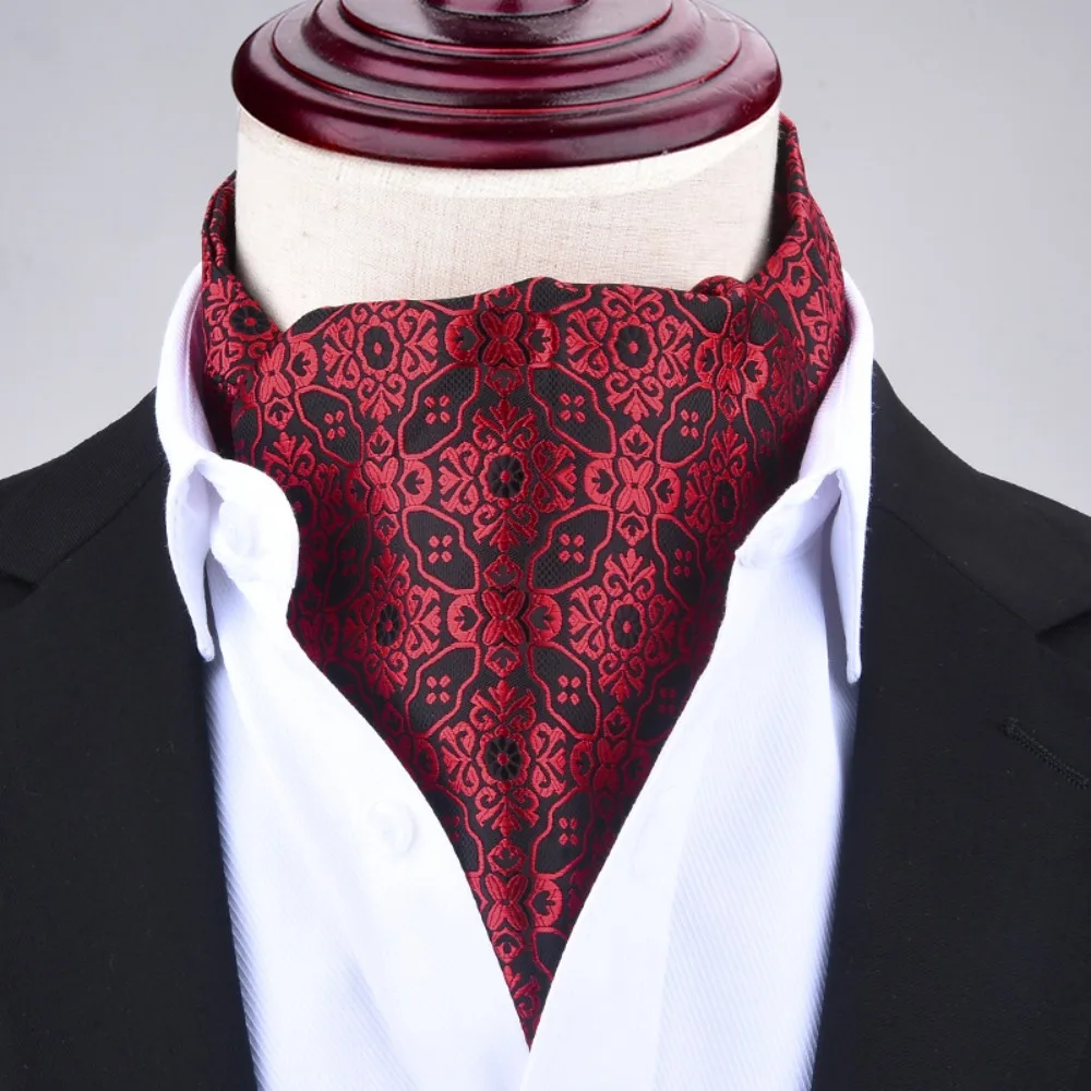 Fashion Floral Men Cashew Tie Jacquard Dots Formal Neck Tie Leaf Party Retro Silk Scarves Wedding