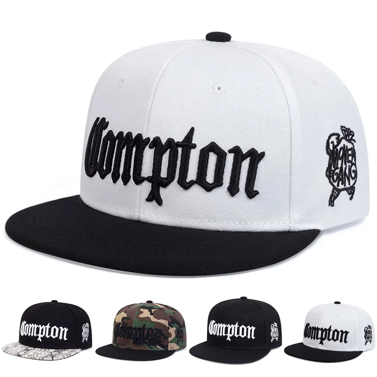 Unisex Compton Embroidery Hip-hop Hats Spring And Autumn Outdoor Adjustable Sports Casual Baseball Caps Sunscreen Hat