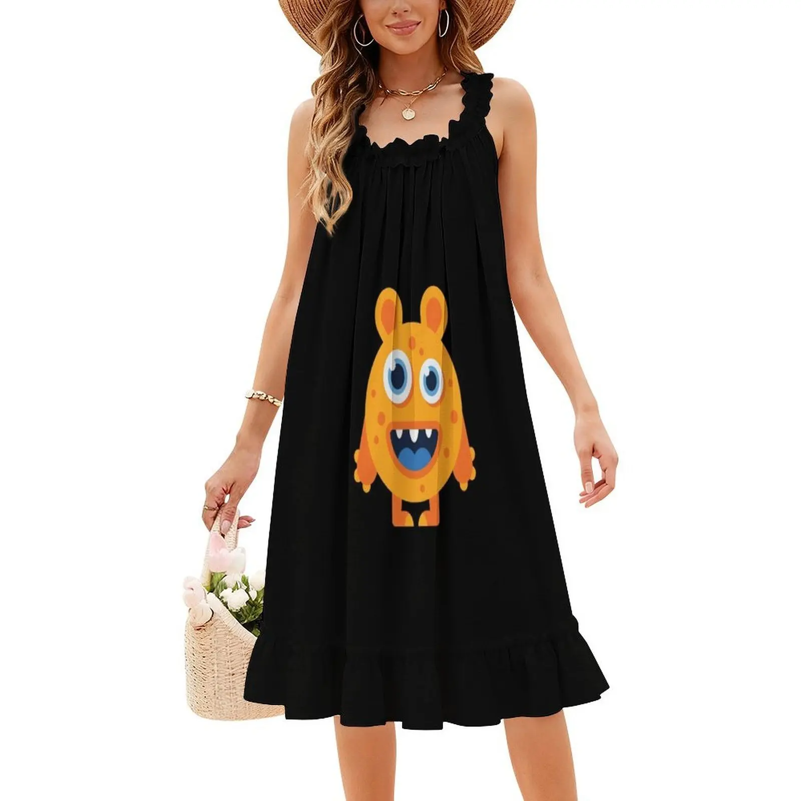 متعة / لطيف / الوحش الشكل التوضيح 012 المرأة الشارع الشهير فستان الحفلات العصرية طباعة نادي الملابس للإناث لطيف الوحش #4