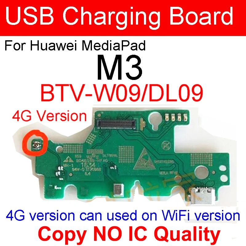 Oryginalna ładowarka USB do ładowania dla Huawei MediaPad M3 BTV-W09 BTV-DL09 8.4in złącze portu ładowarki Flex Cable Parts — zdjęcie 4