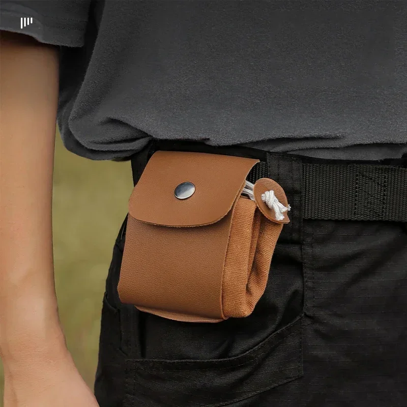 Borsa portaoggetti multifunzionale pieghevole portatile da esterno Marsupio in pelle PU Tasca per attrezzi Borsa da campeggio pieghevole in tela