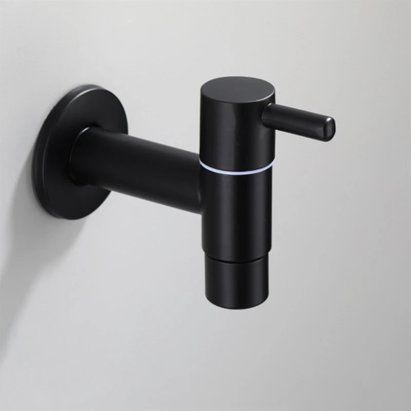 304 Stainless Steel Mate Black Color Finished Washing Machine Outdoor Garden Faucet Tap Water Bibcock