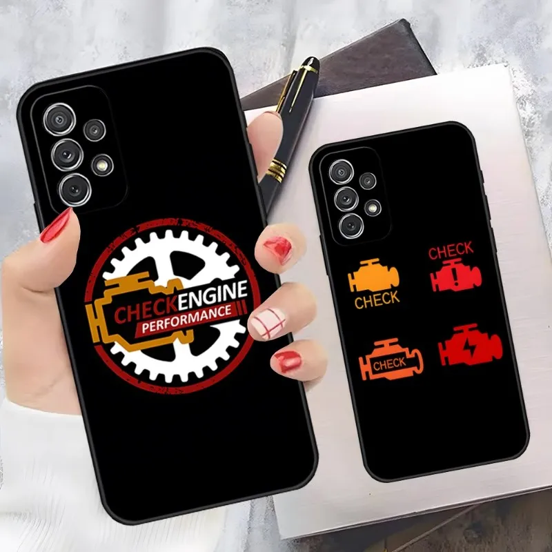 Mechanic Auto Repair Check Engine Phone Case For Samsung Galaxy A33 A31 A50 A32 A73 A40 A20 A23 A34 A14 A54 Back Cover