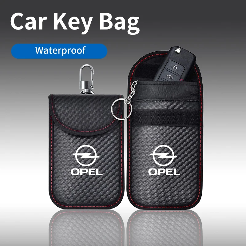 Car Key Signal Shielding Bag Anti-theft RFID Keychain Case For Opel Corsa Astra Insignia Vectra Zafira Meriva Mokka Grandland