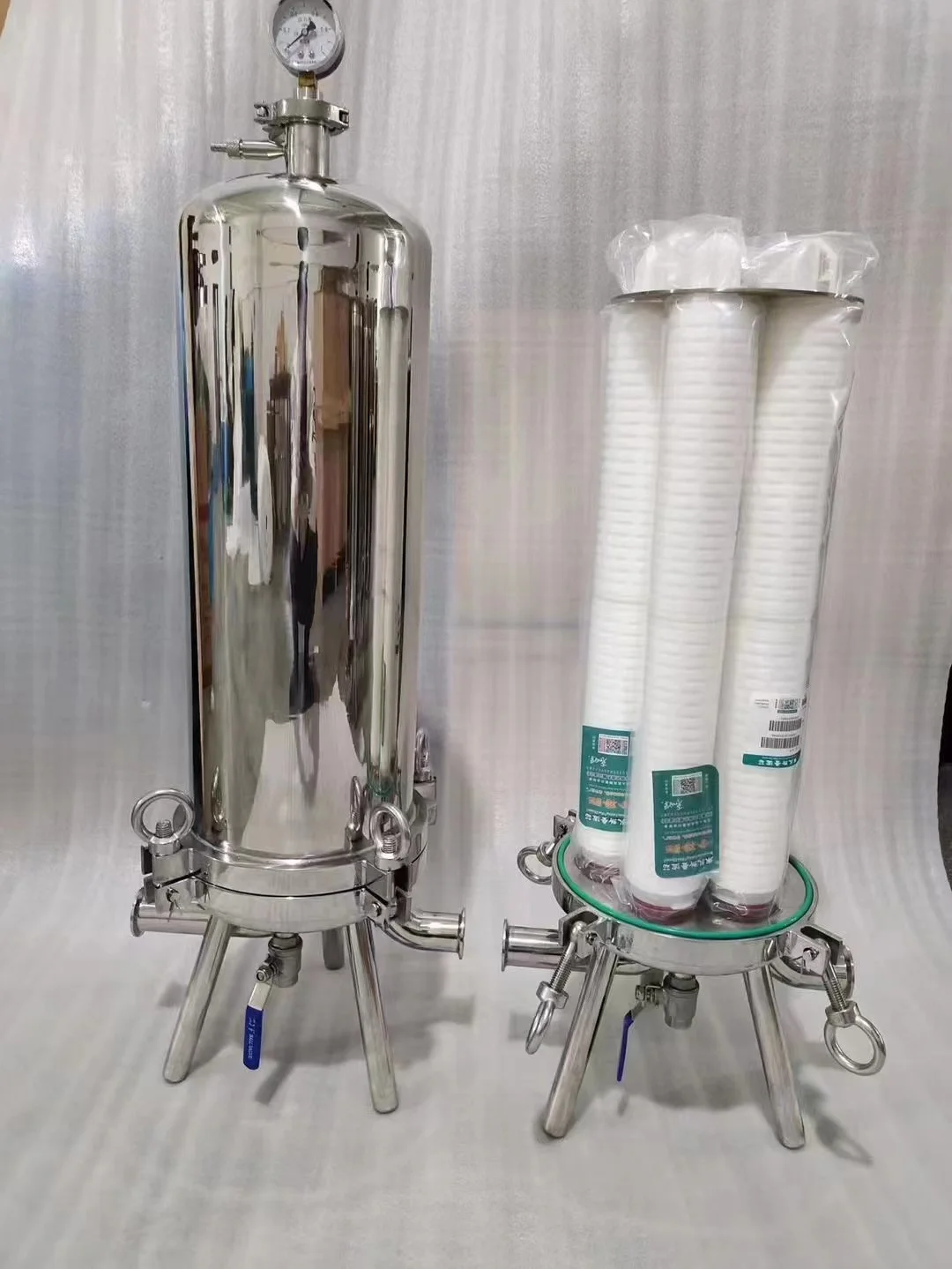 304 stainless steel microporous membrane multi-core filter 3 core / 5 core precision filter beer liquor beverage sanitary grade