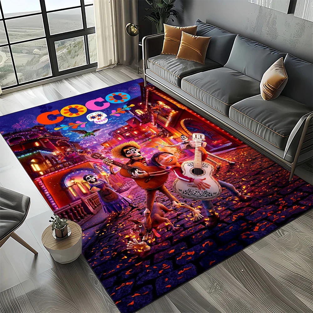 

Disney Cartoon Coco Day of The Dead Rug Carpet for Living Room Bedroom Home Decor,kid Non-slip Decoration for Sofa Doormat Gifts