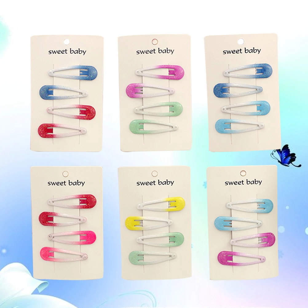 

24 Pcs Hair Kids Barrettes Clips Kids Barrettes Children Accessories Baby Hairpins For Ponytail Hairstyles Bangs