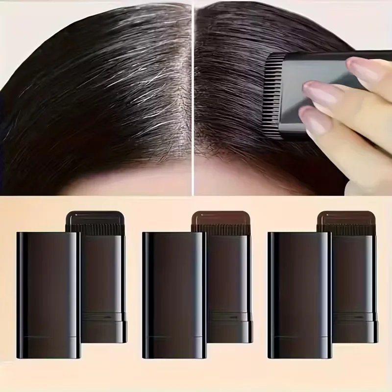 2 in 1 Hair Dye Stick with Built-in Comb - Waterproof & Sweatproof,Long-Lasting Color,Hair Coloring Pen for On-the-Go Touch-Ups