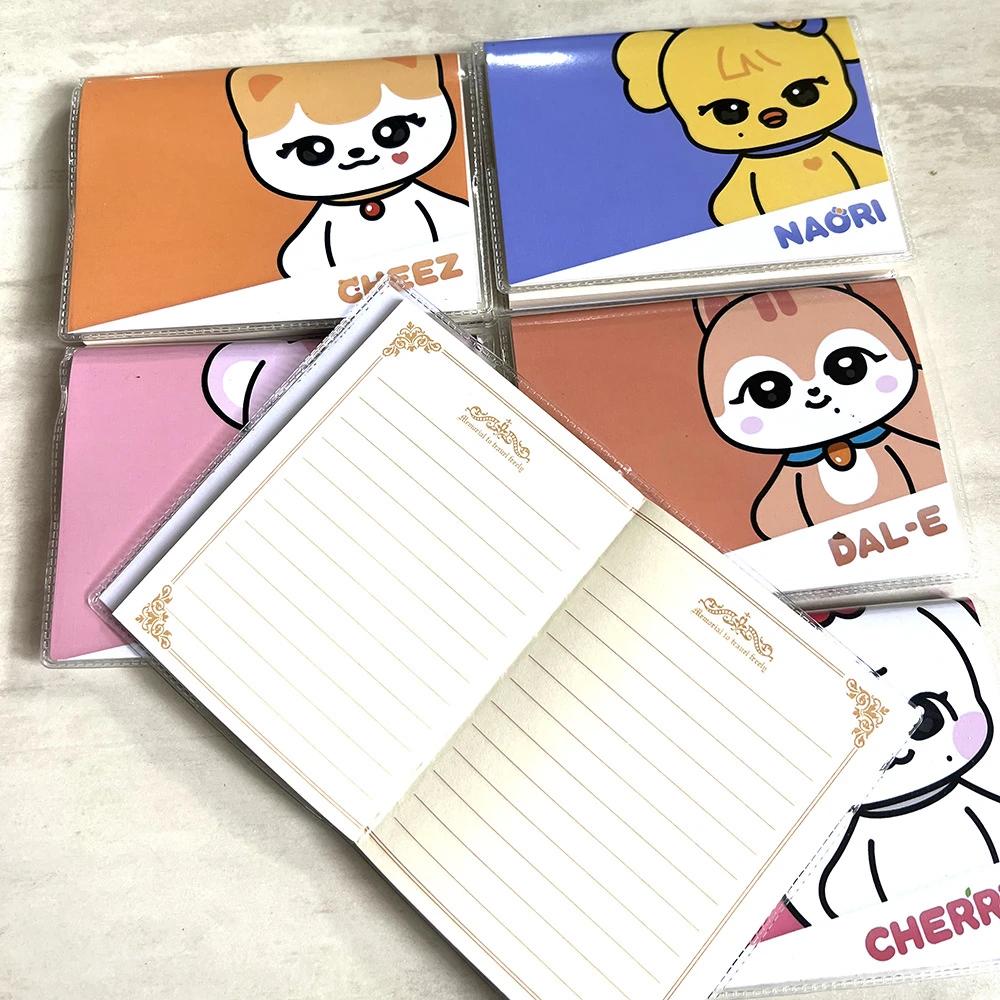 150 pagine KPOP IVE Notebook mini CHERRY CHEEZ NAORI Cartoon PVC Cover blocco note diario forniture di cancelleria WONYOUNG REI regali