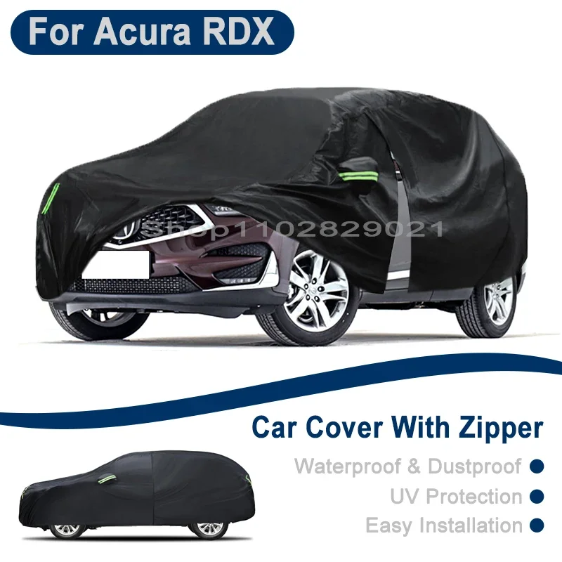

Outdoor Full Vehicle Cover For Acura RDX - Side Zipper Design, Waterproof Dustproof Sun Protection Car Cover