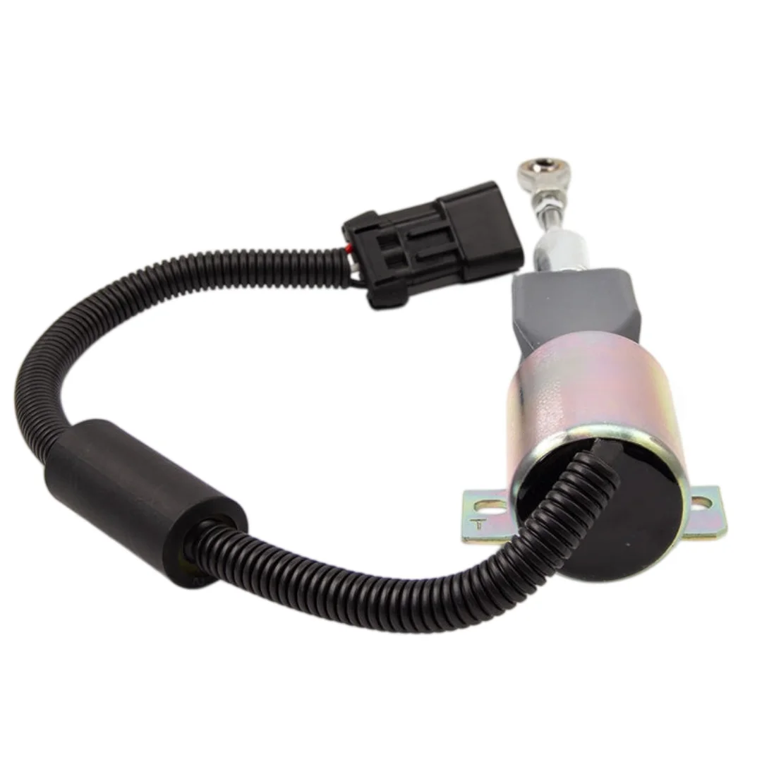 High Quality 24V 504017345 Fuel Shut Off Shutdown Stop Solenoid Valve Fits for Excavator Parts