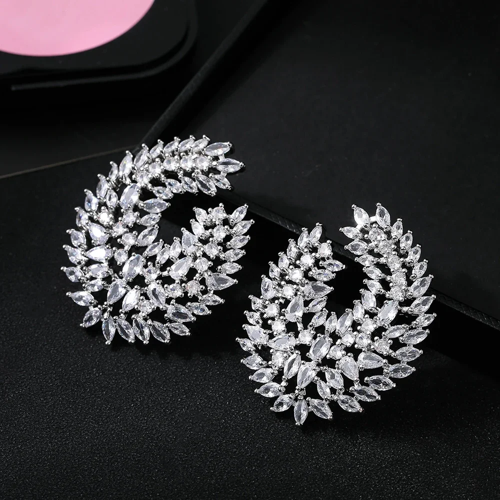 LXOEN Luxury Popular Waterdrop Full Mirco Paved Cubic Zircon Naija Wedding Earring Fashion Women Party Jewelry Envio Gratis