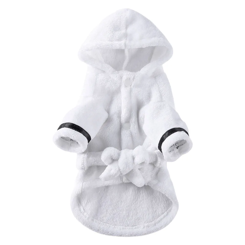 

Bath Robes Pet Bathrobe Dog Quick Dry Doggy Puppy White Towel Dogs for Small Man