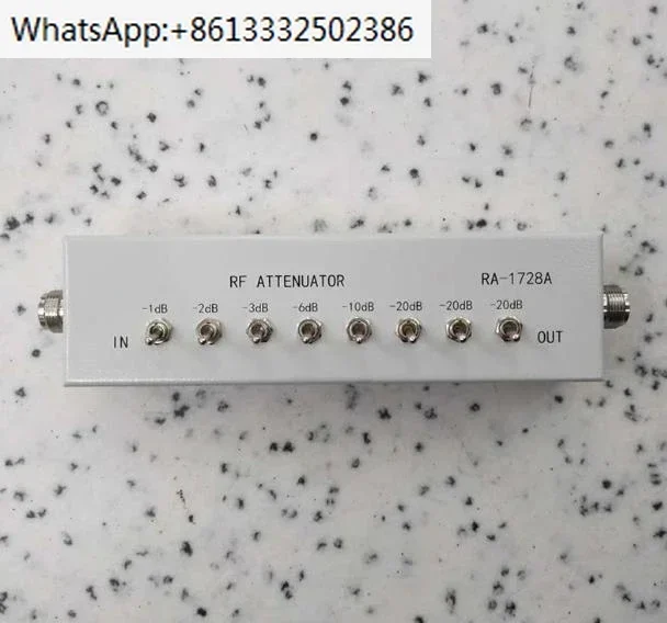 RA-1728A high frequency attenuator 1/2/3/6/10/20dB gears fully open a total of 82dB, Input/output impedance: 50ohm