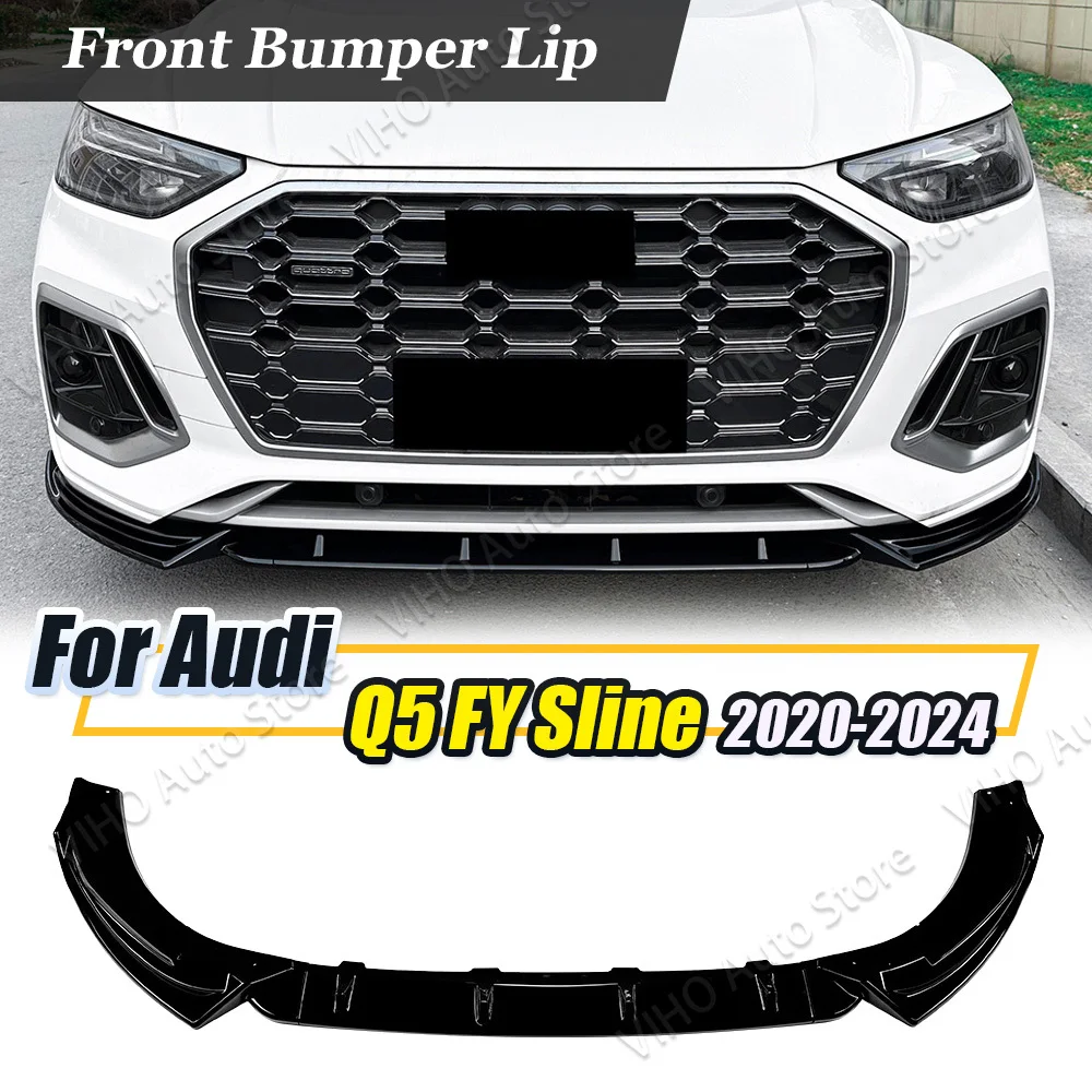 

For Audi Q5 FY S-line 2020 2021 2022 2023 2024 Car Front Bumper Lip Spoiler Lower Diffuser Splitter Body Kits Canards Trim
