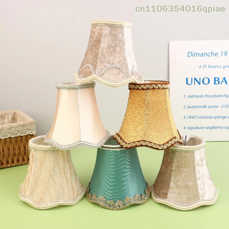 

（Summer4）1 Piece Home Lighting Accessories Fabric Lampshade Simple Chandelier Lampshade Shell Cover DIY Decoration