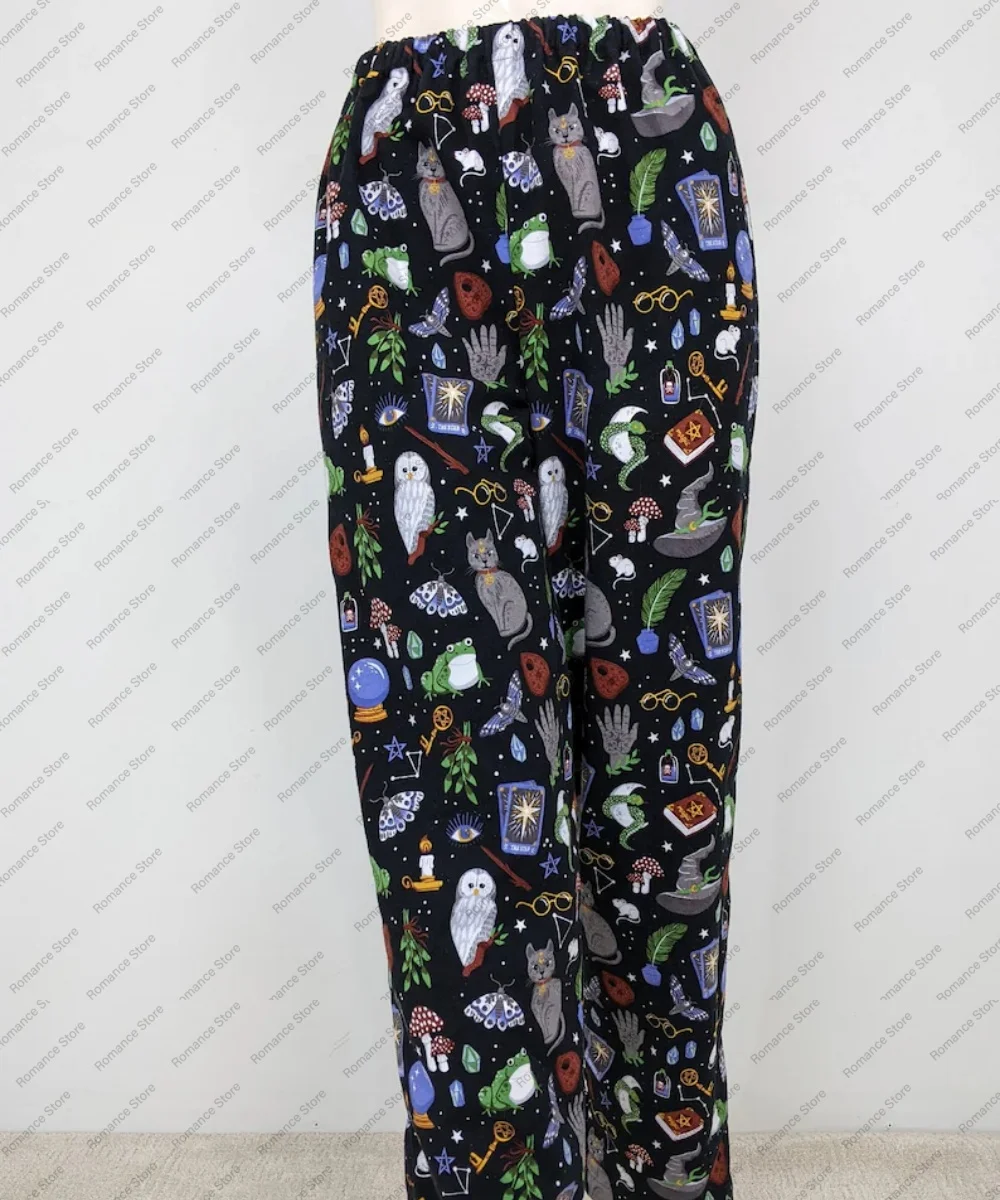 

Фланелевые пижамные штаны Magic Icons Witch Lounge Wear Женские домашние брюки и пижамные штаны Теплые брюки на осень и зиму