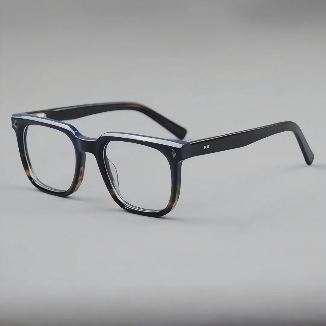 

Acetate Square Glasses Frame for Men Retro Computer Spectacle Frames Women Ultra Light for Prescription Eyeglasses