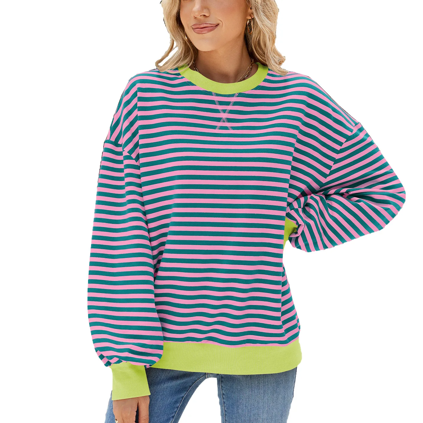 Sudaderas Ropa De Mujer Stripe - Winter Clothing Essentials For Women 评论和价格