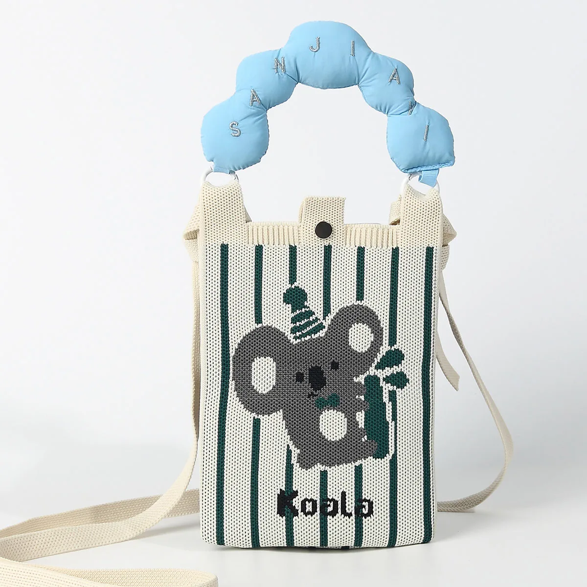 

Сумка для мобильного телефона Cartoon Fun Animal Diagonal, легкая складная трикотажная ткань, легко носить с собой мобильный телефон для повседневной жизни, подходит для женщин, студентов колледжа и детей, универсальная для отдыха в любое время года