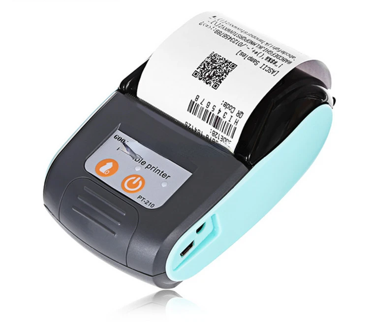 Handheld Restaurant  Thermal Receipt Printer PT-210 Mini Bluetooth Portable Thermal Receipt Printer 58mm