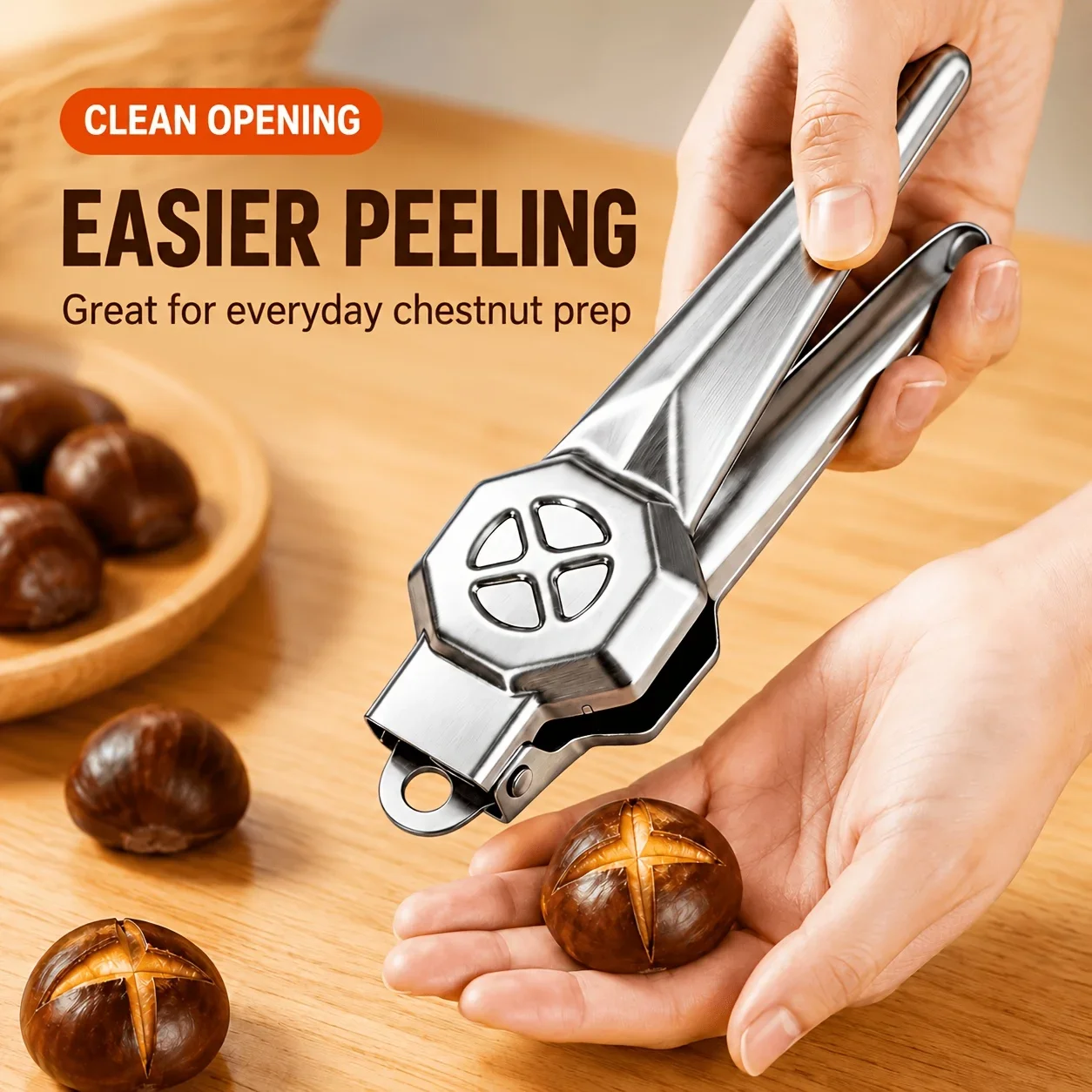 Chestnut Opener, Stainless Steel Chestnut Peeler, Cross Knife for Peeling and Shelling, for Home Use