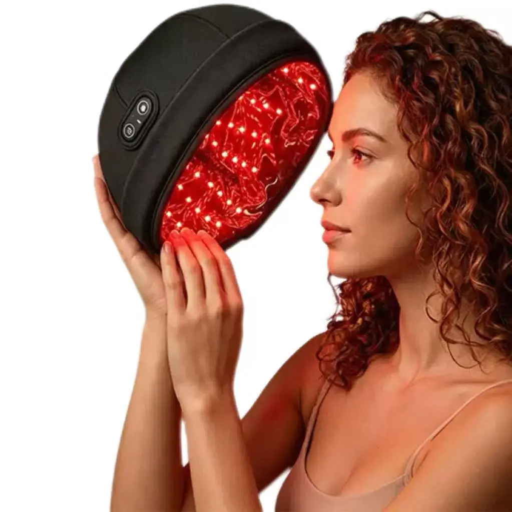 High Irradiance Adjustable Fit Red Light Therapy Cap Scalp Care Hat for Hair Growth Rechargeable Light Cap for Men & Women
