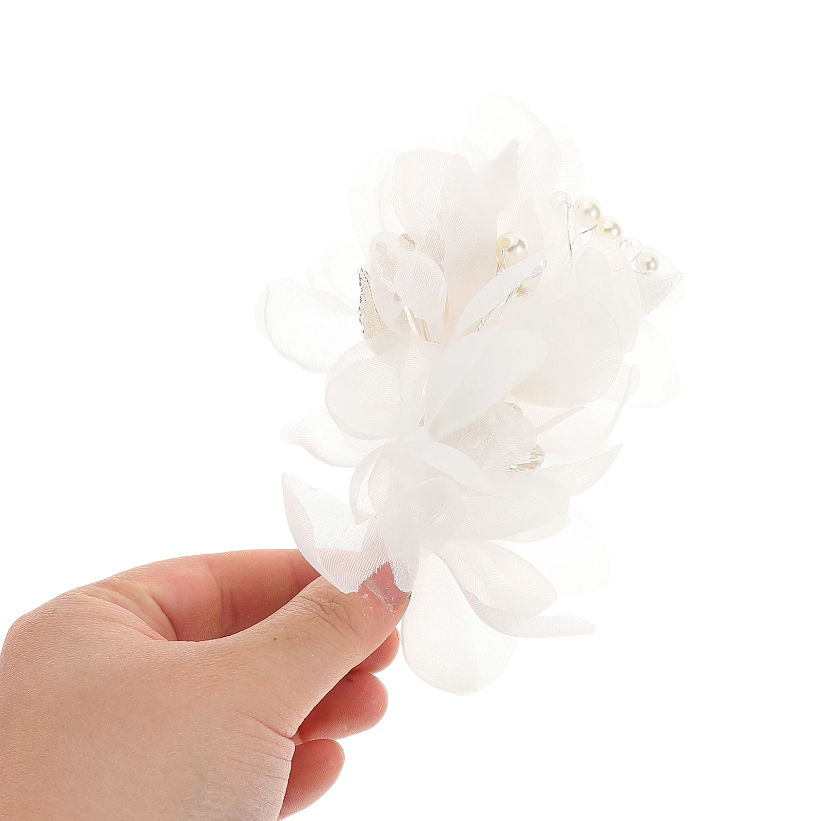 

Handmade Wedding Bridal Headpiece Unique Mesh Flower Hairpin Chapel Tulle Accessories Elegant Floral Design Prom Hair Decor