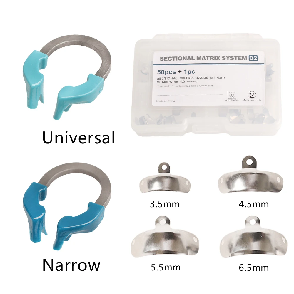 Dental Matrix Bands NITI Metal Matrices Clamp Ring Sectional Contoured Matrix System Nickel Titanium Clamping Ring Dentist Tools