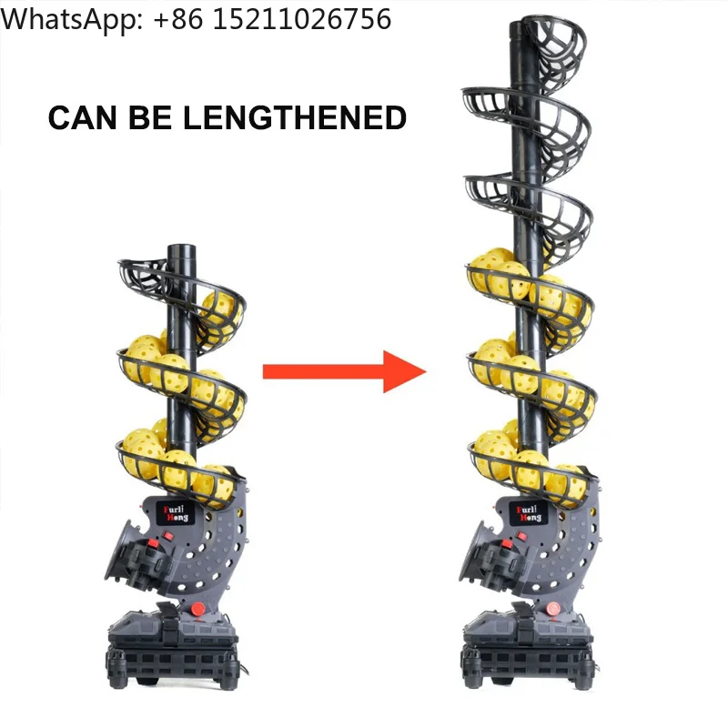Automatic Smart Spin Shot Training Throwing Remote Spin Shot Pusun Ball Launcher Shooting Pickleball Machine