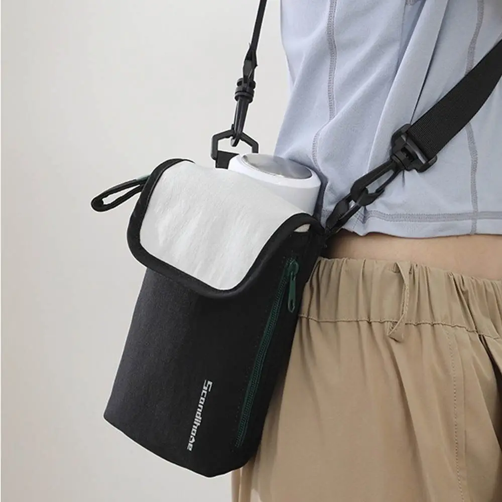 

With Shoulder Strap Water Bottle Crossbody Bag Adjustable Waterproof Phone Pocket Bag Large Opening Front Pocket