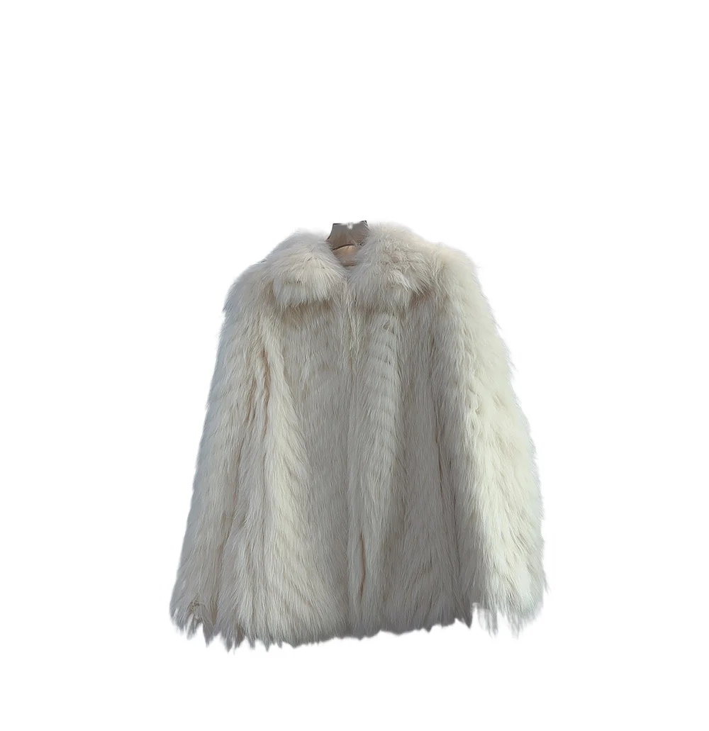 Fur CoatAutumn And Winter New Fox Hair Car Stripe Fur Coat For Women's Mid Length Goose Down Inner Tank Coat