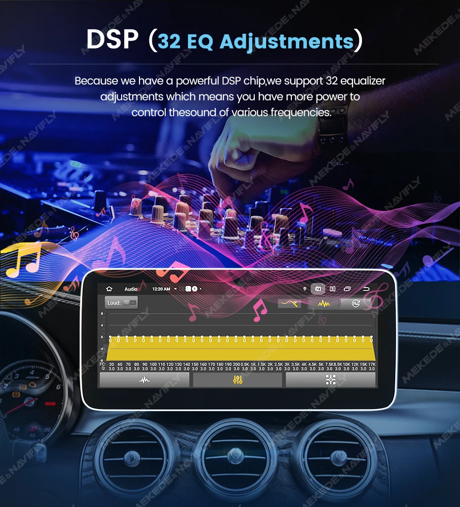 MEKEDE Android 15 10,25" CarPlay Auto für Mercedes-Benz C-Klasse W204 NTG4.0 2008-2010 Autoradio Multimedia-Stereo-Player GPS BT – Detail 18