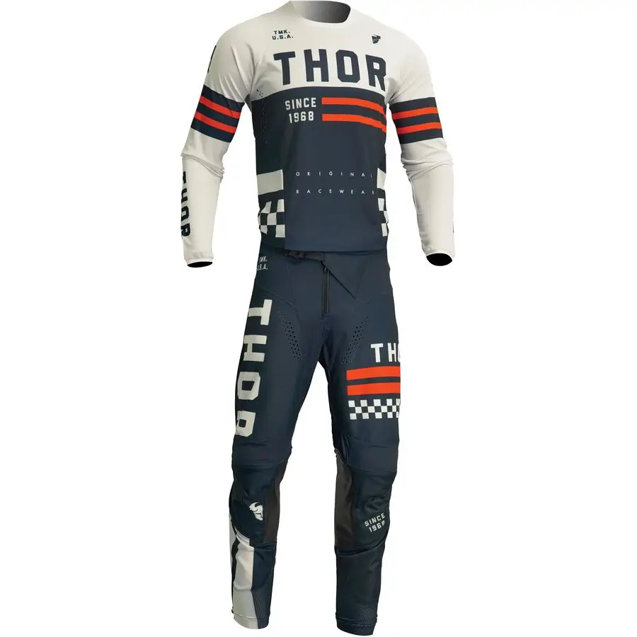 Flo amarillo Thor Mx conjunto de engranajes MX Kit Combos de moto de cross conjunto de equipo de Motocross conjunto de Jersey de motocicleta ropa de carrera todoterreno traje de motocicleta