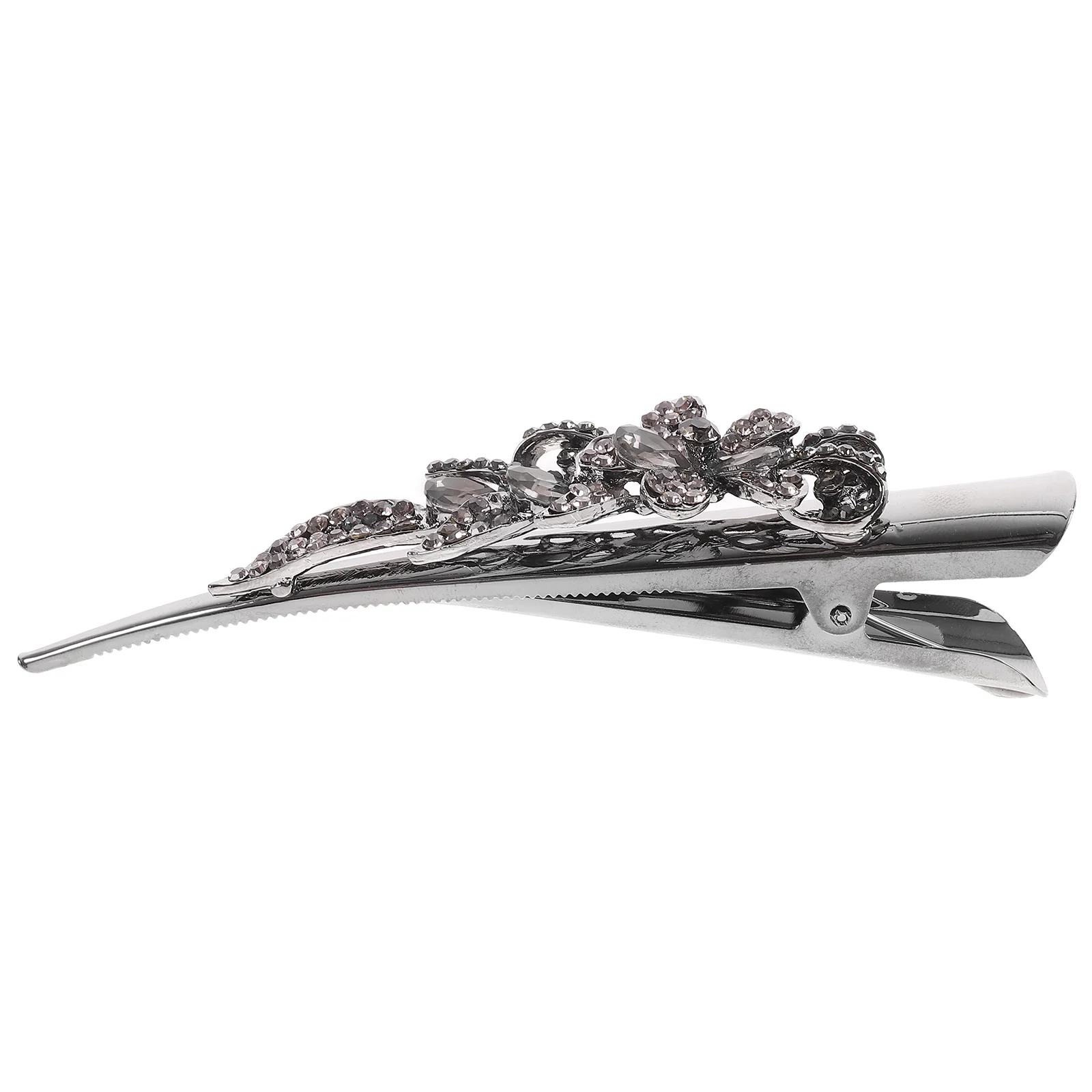 

Retro Rhinestone Duckbill Hair Clips Sparkly Metal Alligator Clip For Women Fine Thick Hair Styling Fancy Decorative Barrettes