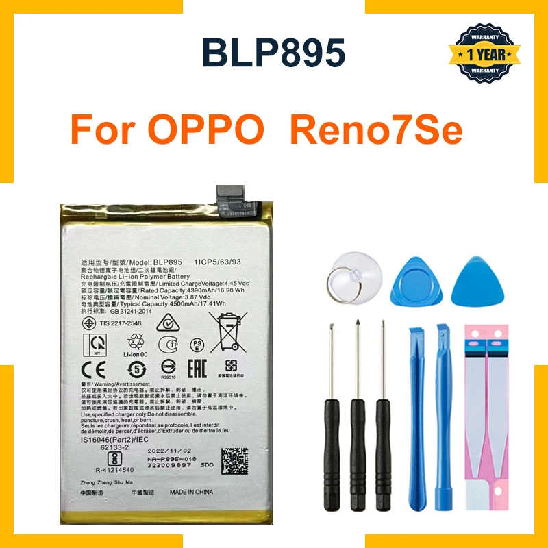 BLP895 Battery for OPPO Reno7Se RENO 7SE Spare Part High capacity Capacity Photo Battery