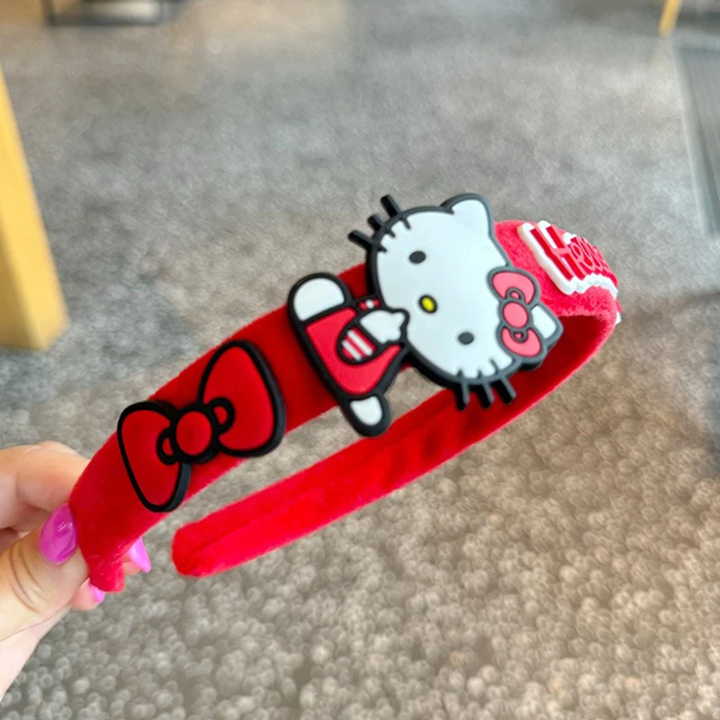 Sanrio Hellokitty Cute Cartoon Creative Headband Animation Figure Hair Accessories Headdress Children Like Birthday Gifts