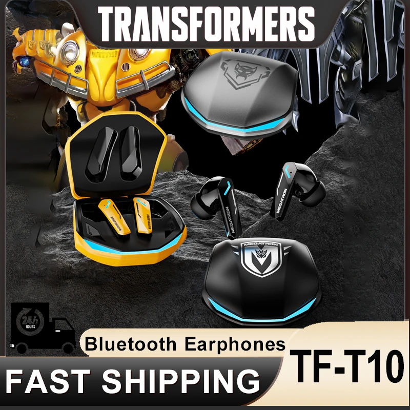 TRANSFORMERS TF-T10 Earphones Wireless Bluetooth 5.4 HiFi Stereo HD Call Headphones Game Mode/Music Mode Earbuds Long Standby