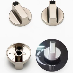 2Pcs Universal Metal Rotary Switch Control Knobs 6Mm/8Mm Replacement For Household Kitchen Cooker Gas Stove Oven Accessories New