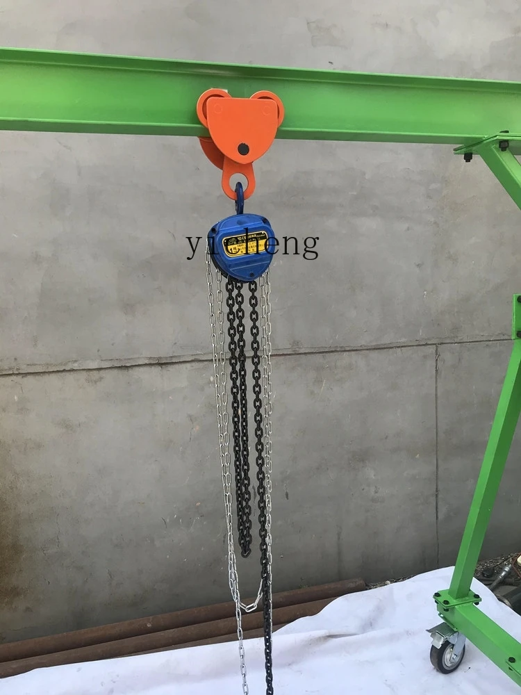 ZC 3 Tons 5 Tons Small Gantry Crane with Electric Manual Sports Car Wire Rope Hoist Ring Chain