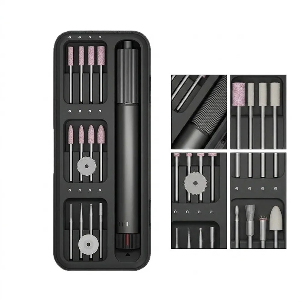Cordless Rotary Tool Kit With 24 Accessories For Grinding Polishing And Carving Wood Metal Plastic Jewelry DIY Projects