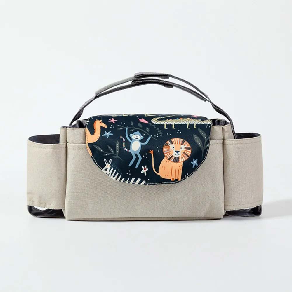 

Multifunctional Baby Stroller Bag Large Capacity Mom Handbag Stroller Storage Hanging Bag Baby Care with Multiple Pockets