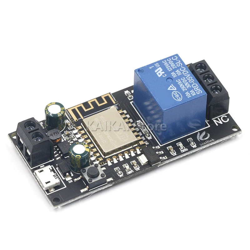 Sinilink WIFI mobile phone remote control relay module DC6V~36V smart home phone APP ESP-12F XY-WF36V