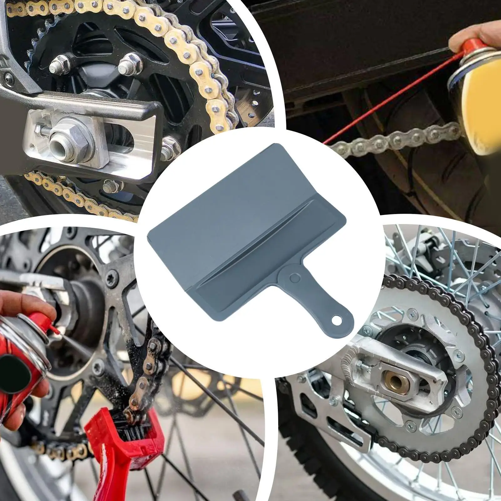 

Bike Chain Oil Applicator Motorcycle Chain Oil Baffle No Clutter Foldable Oil Baffle For Women Youth Men Dad Beginner Long