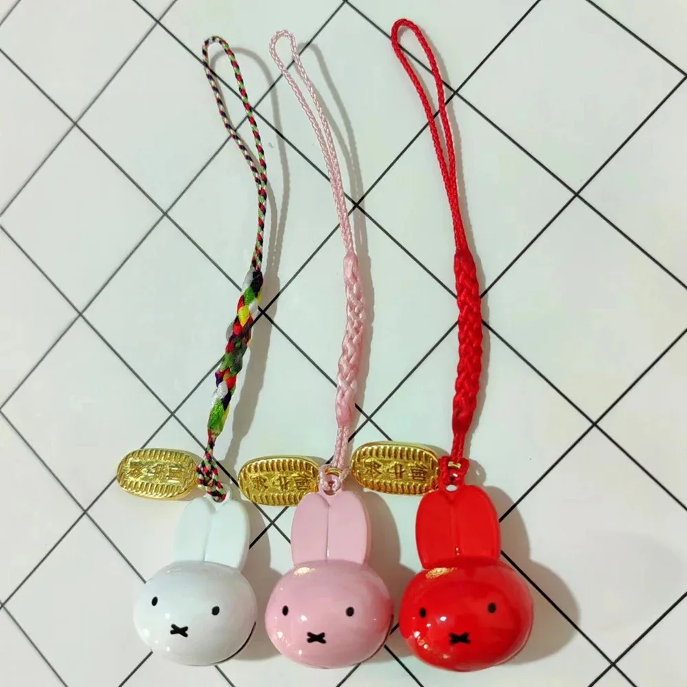 Neuer Kawaii Miffy Kleiner Glockenanhänger Cartoon-Kaninchen Japanischer Stil Geflochtenes Seil Schlüsselanhänger Taschenaccessoire Beste-Freundin-Geschenk Festival-Geschenk – Detail 16