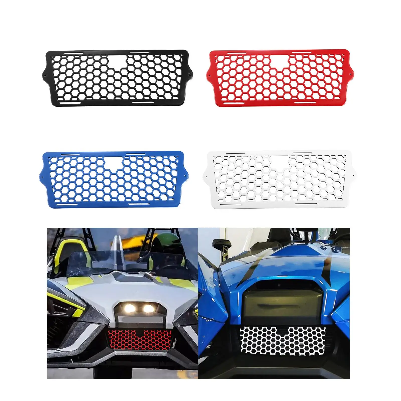 

Передняя решетка, высокопроизводительная замена деталей, сотовая сетка, простая установка для Polaris Slingshot SL LE R S Slr 2015-2024