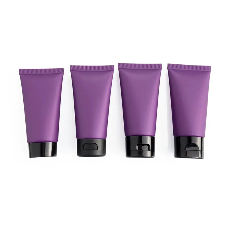 

10/30pcs 50ml Matte Purple Hose Cream Bottles Slap-up Cream Soft Tubes Creamy Make Up Base Containers Cosmetic Refillable Tubes