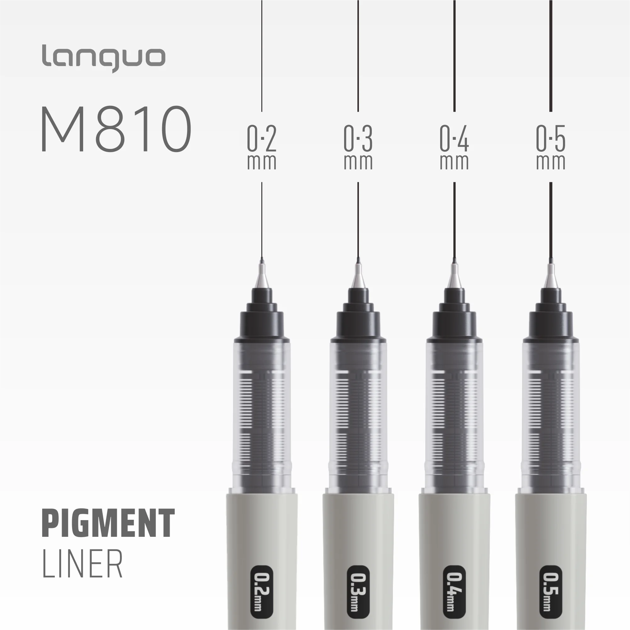 

Гелевые ручки LANGUO Pigment Liner с наконечником 0,2/0,5 мм, водостойкие, не размазываются, тонкие линеры, канцелярские товары для школы и офиса