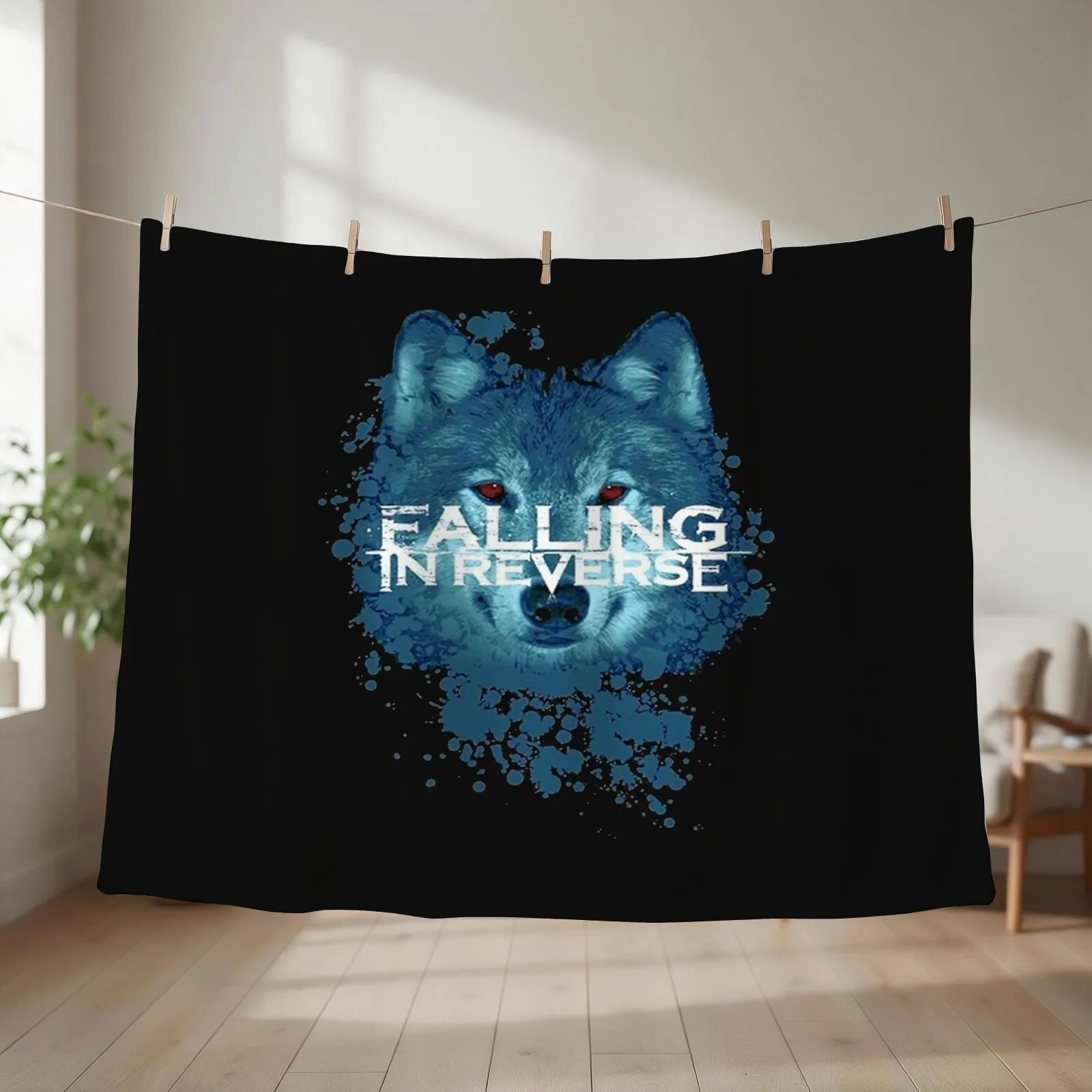 Falling In Reverse Throw Blanket couch cozy soft plush fuzzy picnic outdoor blanket
