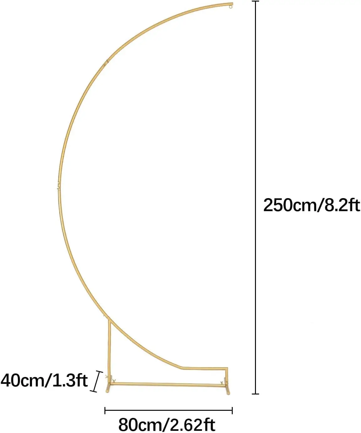 4 قطعة قوس الزفاف المنحني خلفية حامل دش الزفاف 8.2ft الذهب الزفاف قوس نصف قوس بالون معدني لحفل الزفاف
